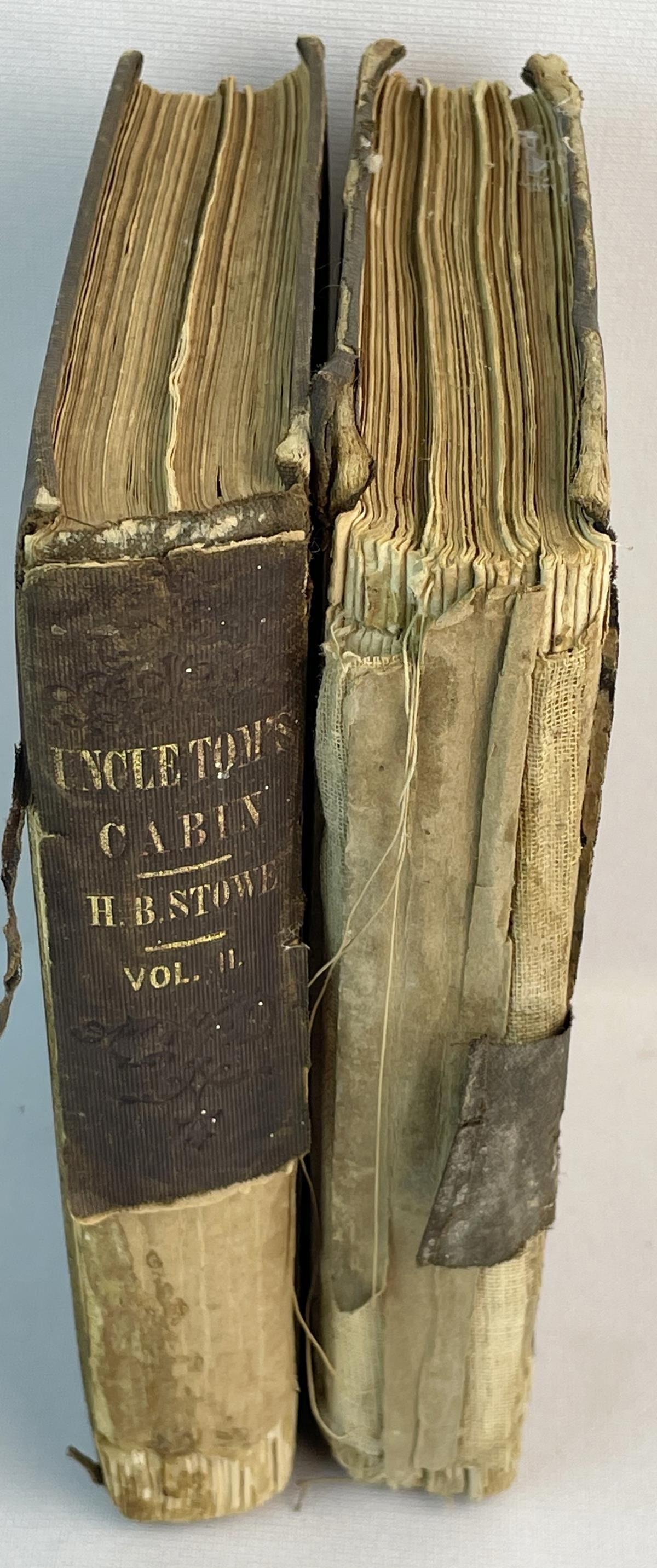 1852 Uncle Tom's Cabin Or Life Among The Lowly By Harriet Beecher Stowe Volume I & II FIRST EDITION