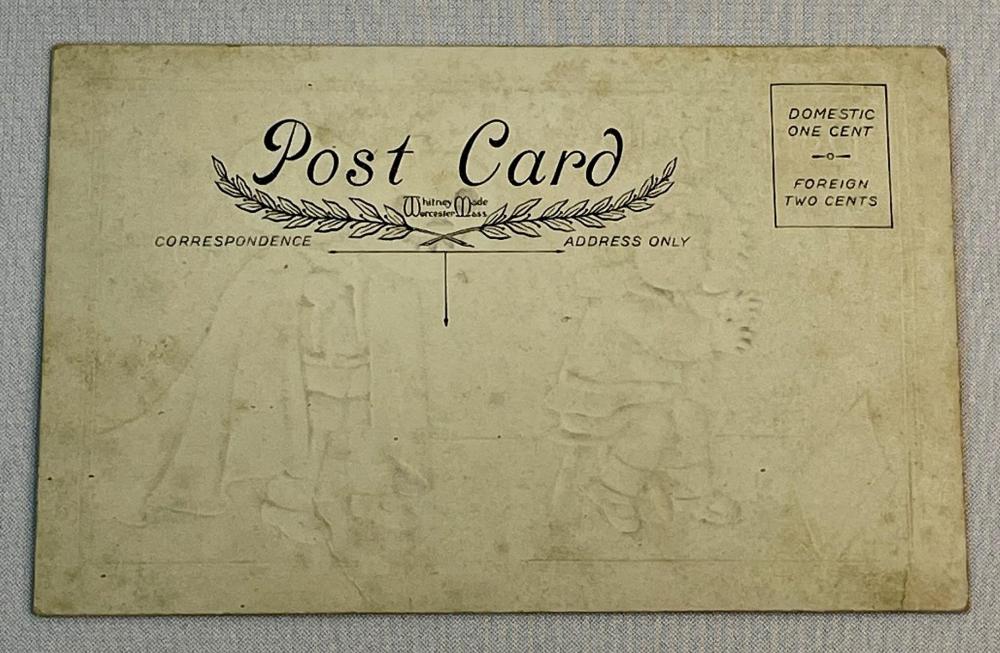 Antique c. 1910 "Happy Hallowe'en, Boo!" Embossed Halloween Whitney Made Postcard UNUSED