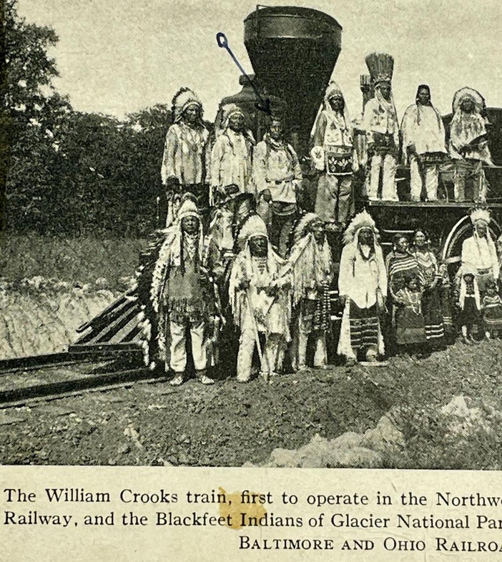 RARE Antique 1912 SIGNED Blackfoot Chief John Two Guns White Calf Baltimore and Ohio Railroad Native American Postcard