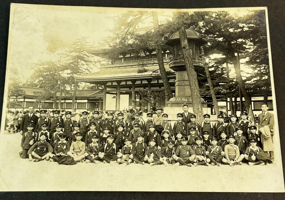 RARE Vintage 1940's Japanese Photo Album w/ 91 Photos (Military School, Swimming, Etc..)