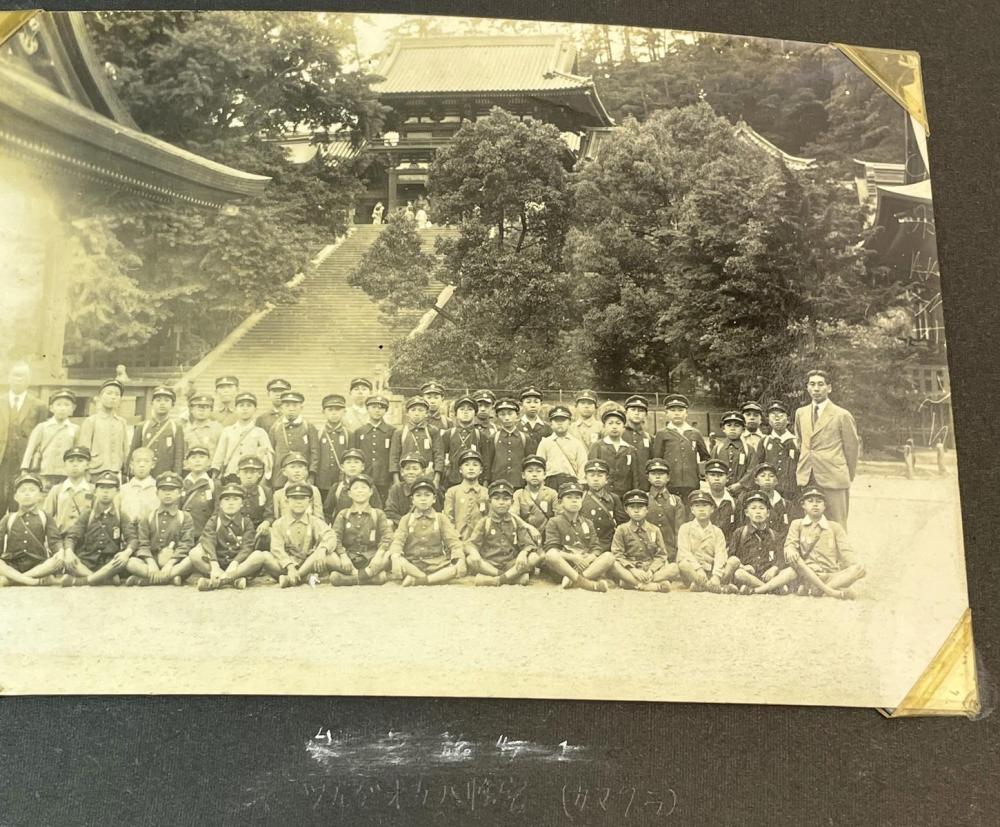 RARE Vintage 1940's Japanese Photo Album w/ 91 Photos (Military School, Swimming, Etc..)