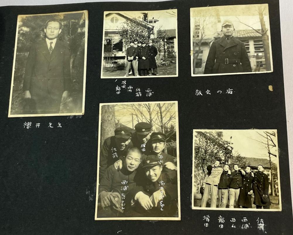 RARE Vintage 1940's Japanese Photo Album w/ 91 Photos (Military School, Swimming, Etc..)