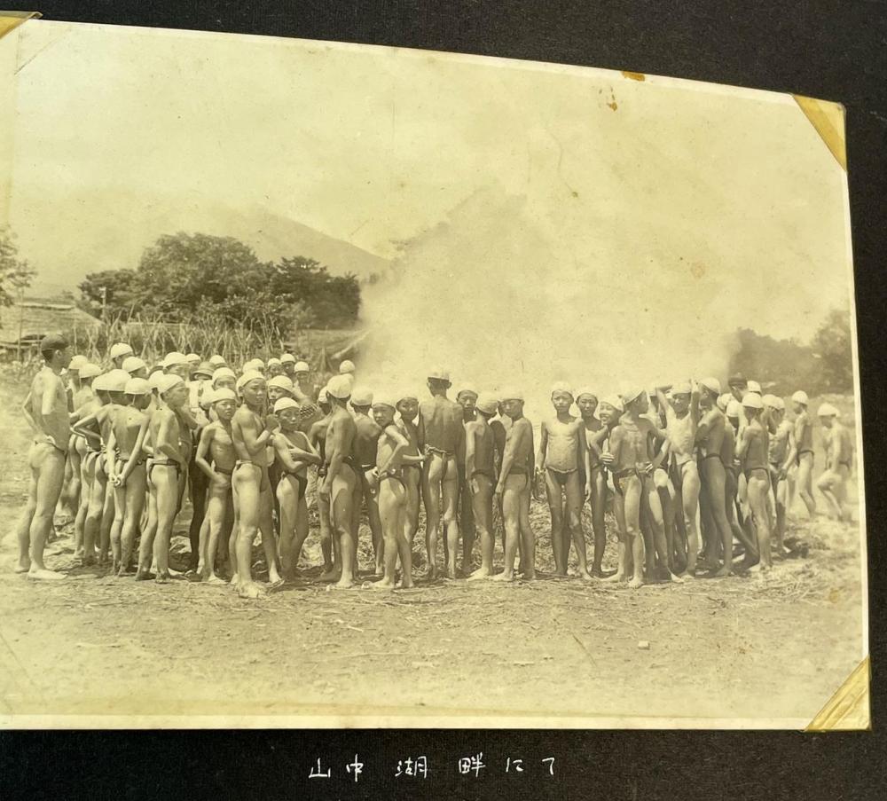 RARE Vintage 1940's Japanese Photo Album w/ 91 Photos (Military School, Swimming, Etc..)