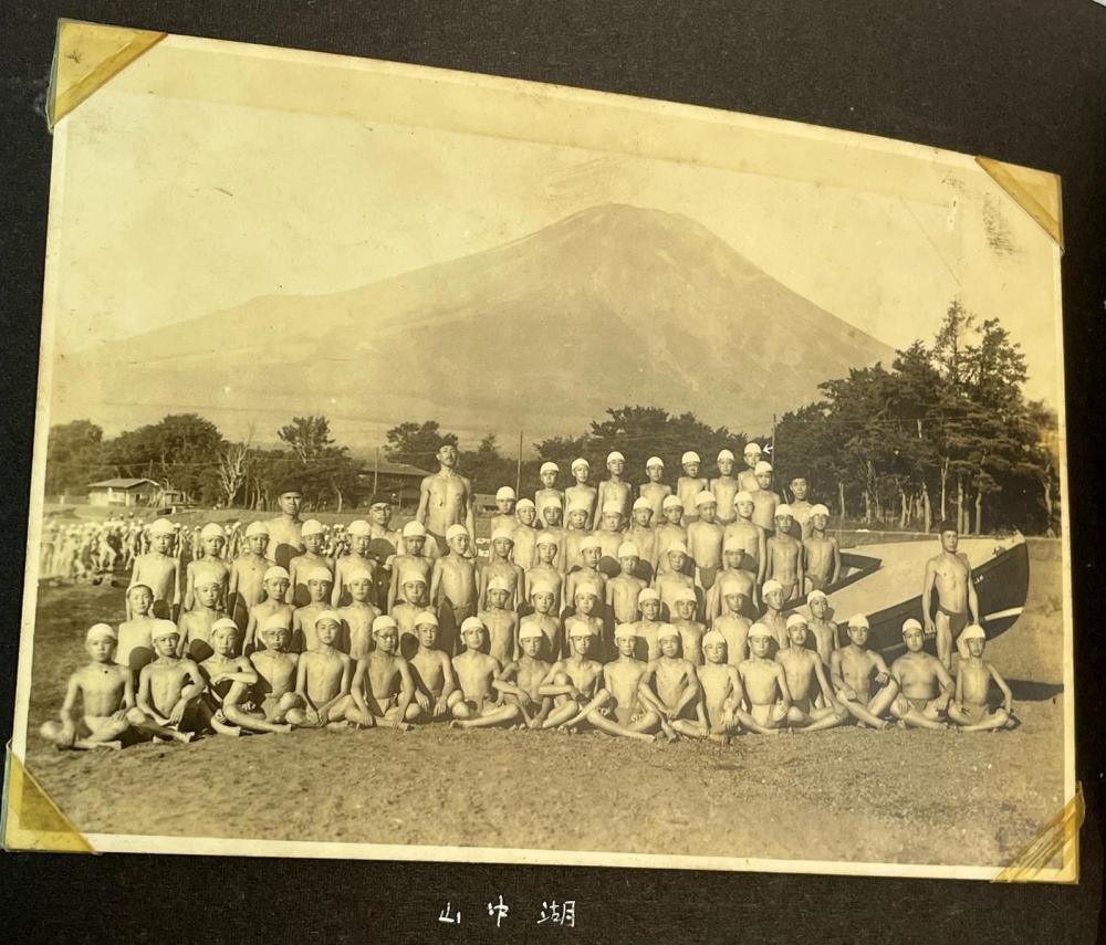 RARE Vintage 1940's Japanese Photo Album w/ 91 Photos (Military School, Swimming, Etc..)